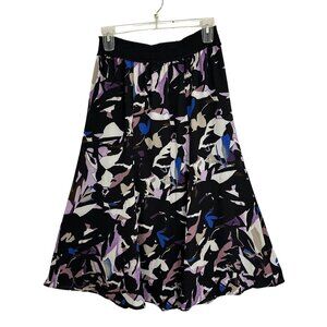 Dana Buchman Petite Artsy Multicolor Maxi Skirt PL Fully Lined Boho Whimsy